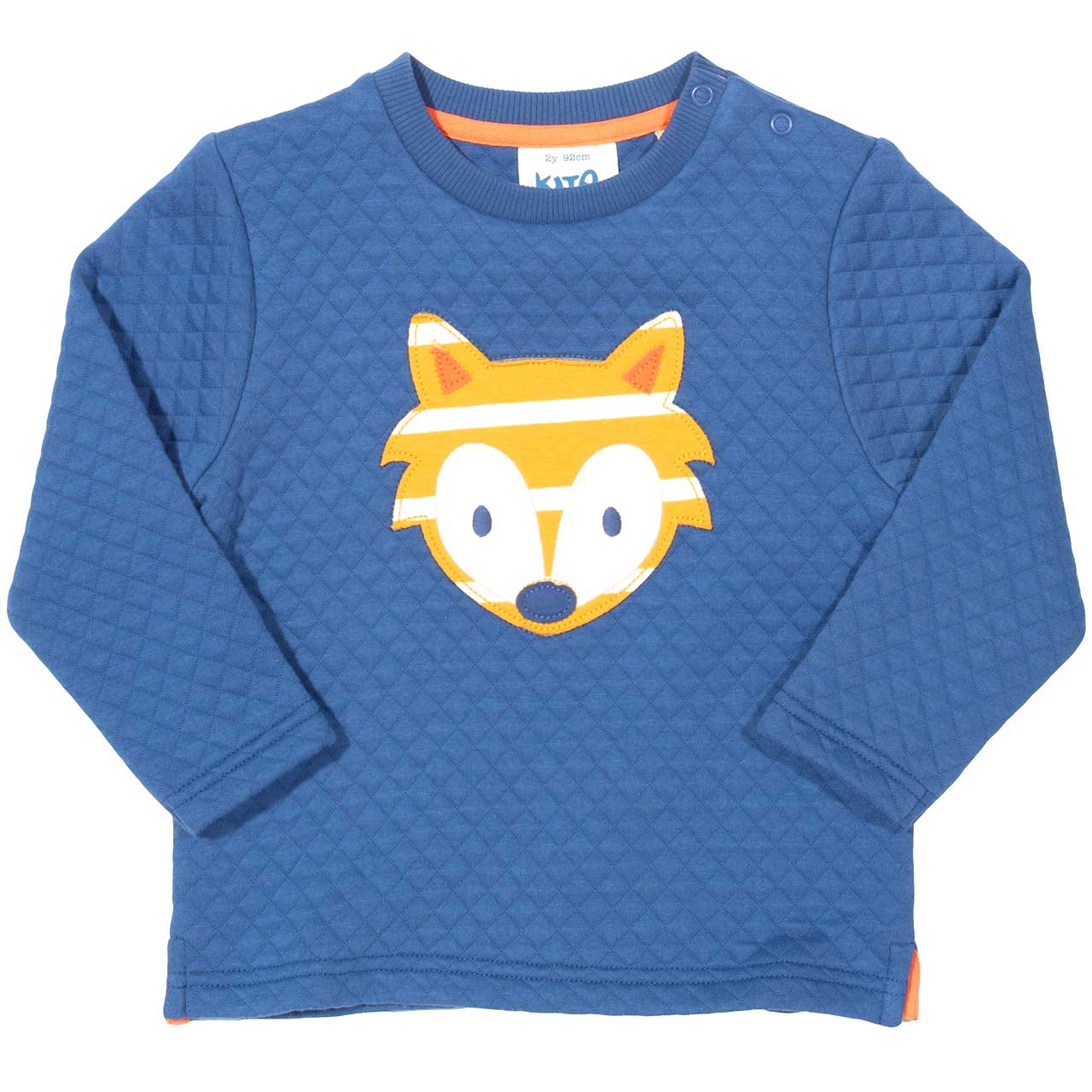 Warmer Stepp Pullover mit Fuchs-Aufnäher