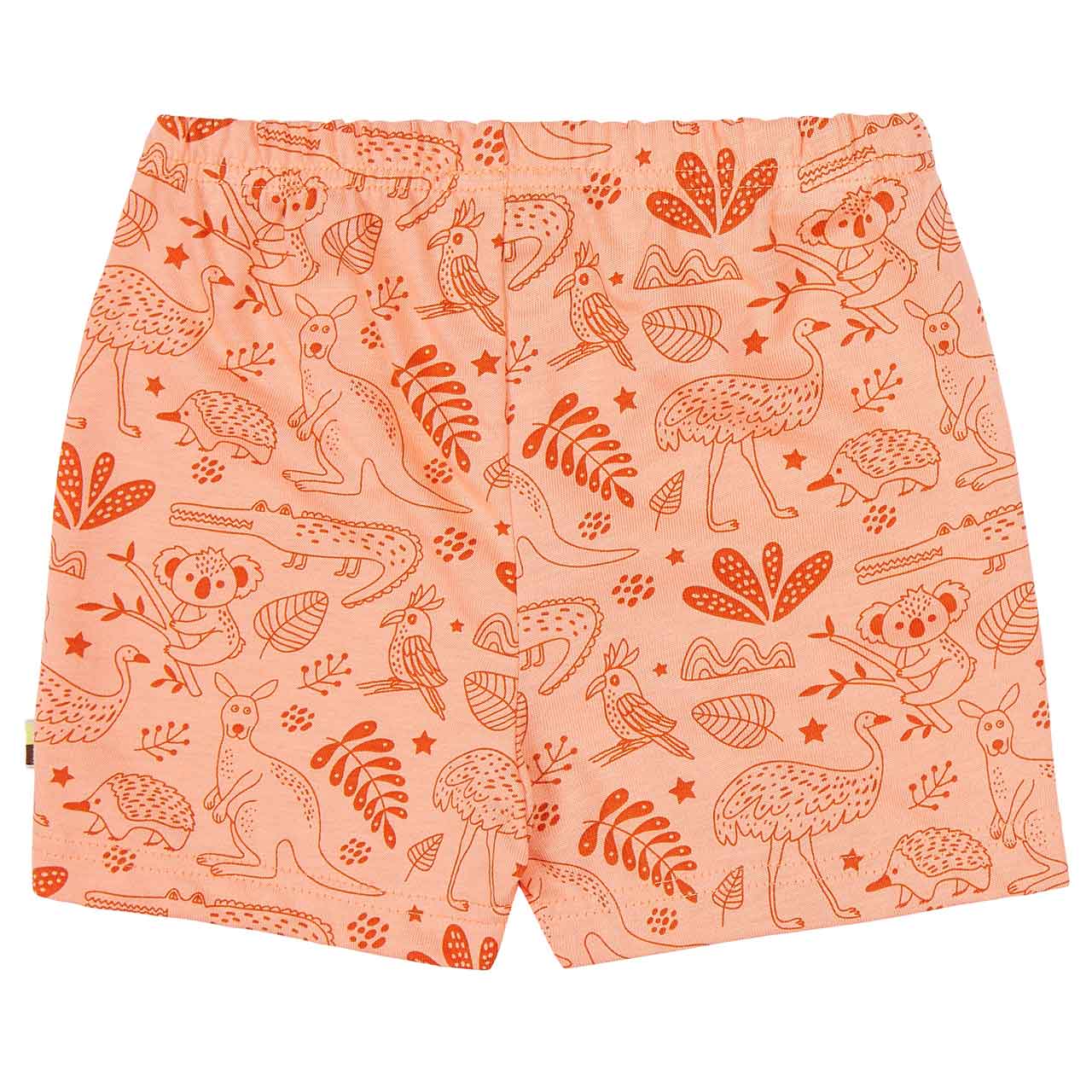 Lässige Shorts Dschungeltiere apricot