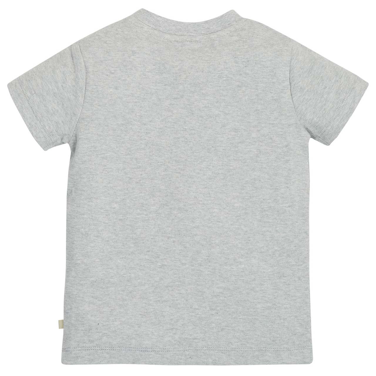 T-Shirt 3 mit Raupe-Aufnäher grau
