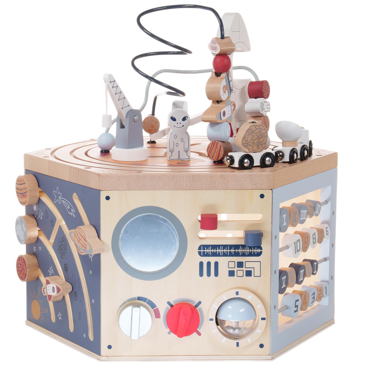 Motorikschleife und Spielecenter 7in1 Weltraum