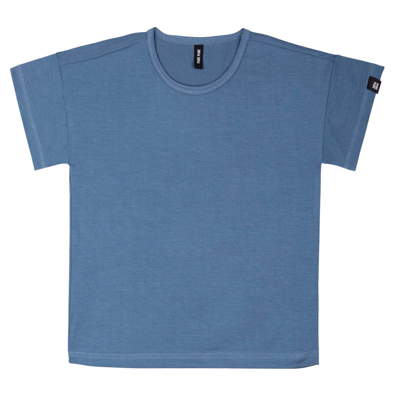 Shirt kurzarm blau aus weichem Lyocell