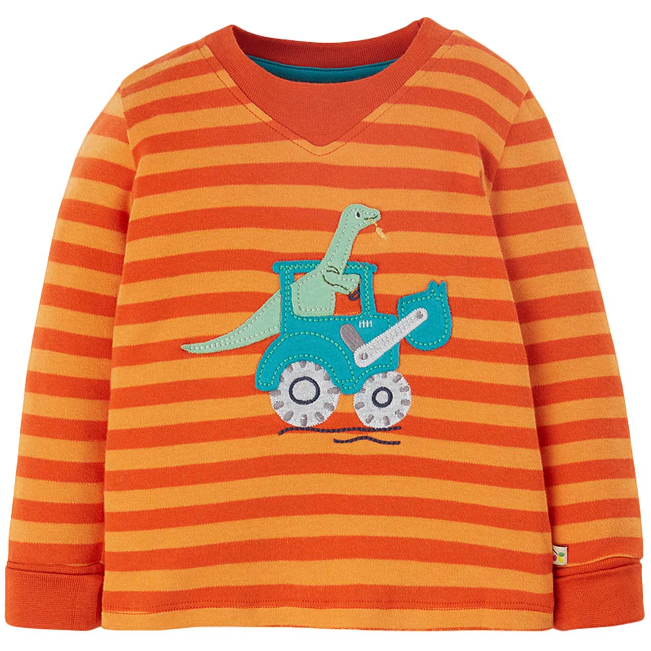 Shirt langarm Traktor orange