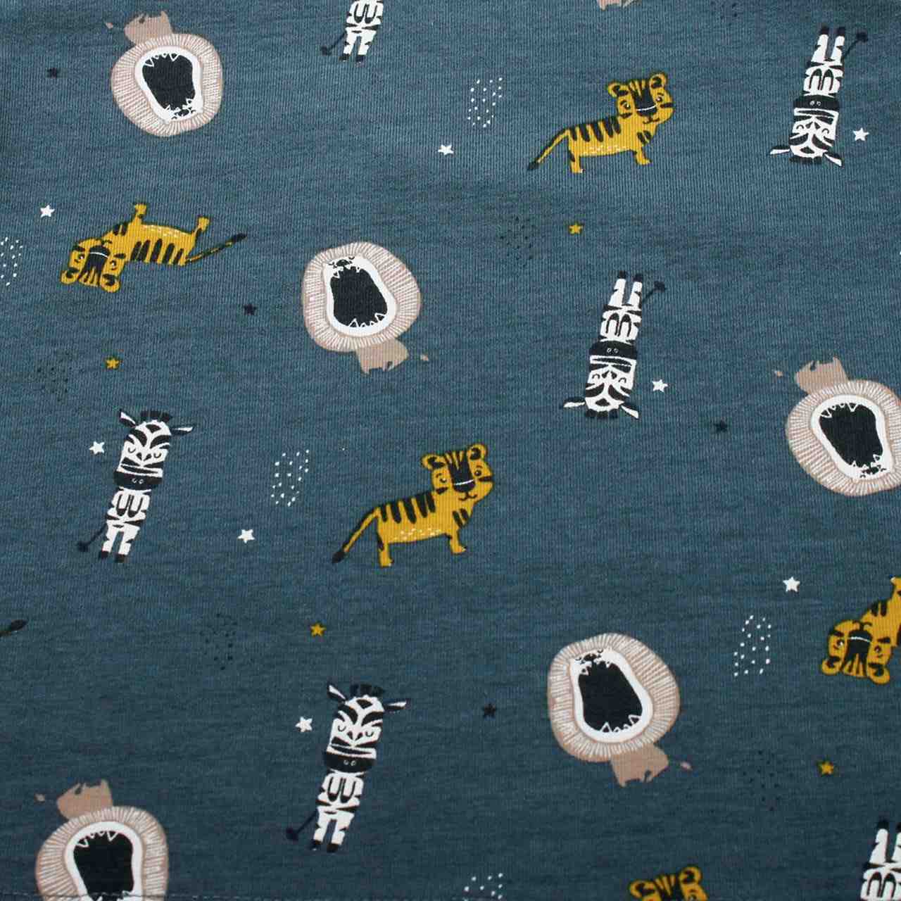 Kurzarm T-Shirt Safari-Tiere navy