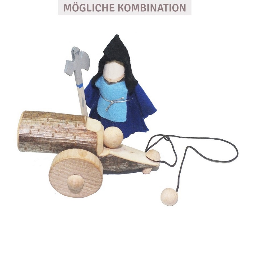 6 Ritter Holzpuppen zum Biegen blau
