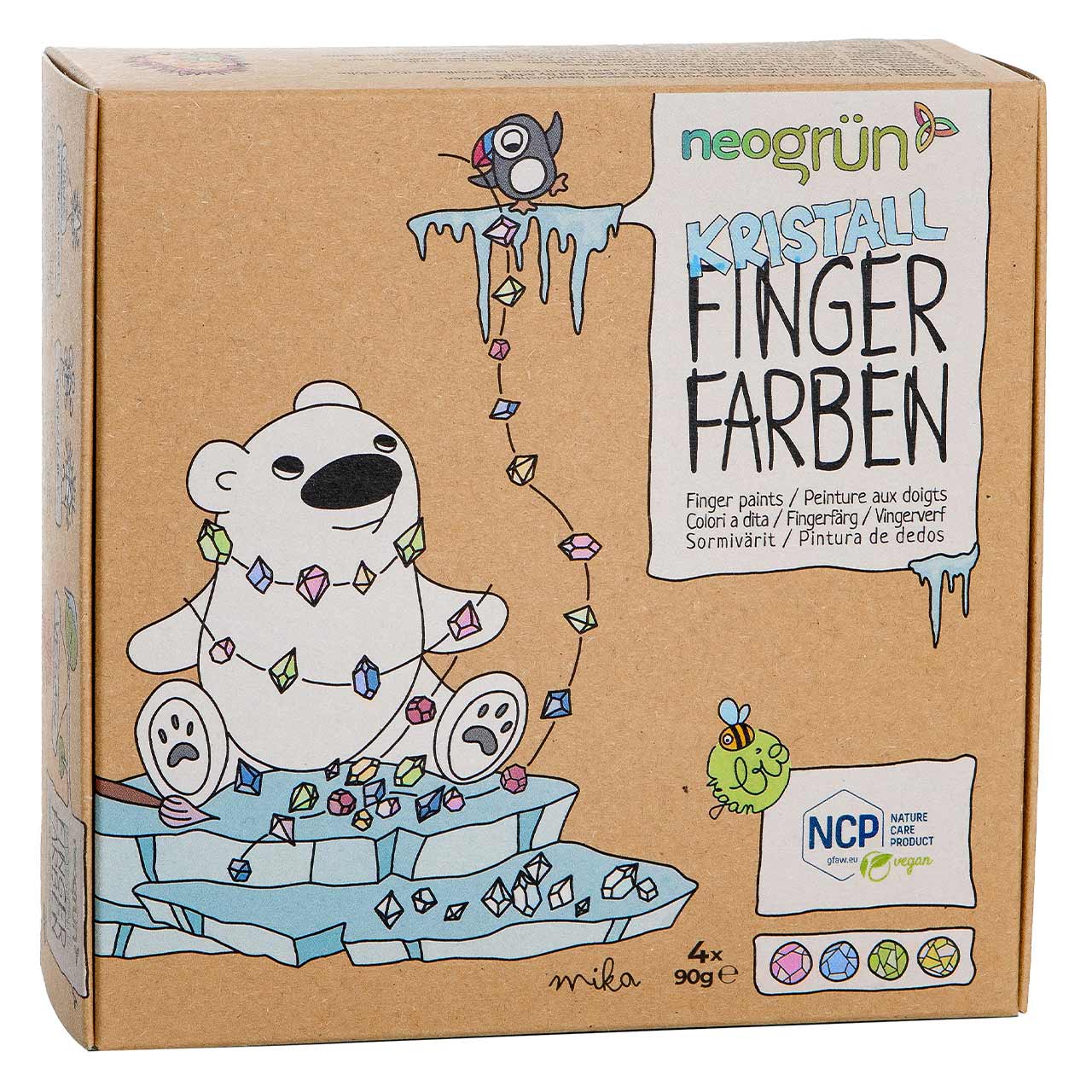 Bio Fingerfarben Glitzer 4er Set MIKA