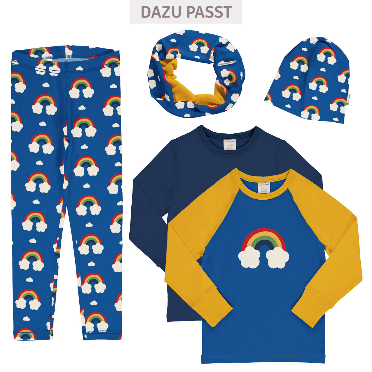 Jersey Leggings Regenbogen blau