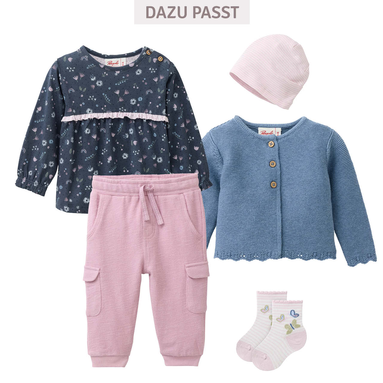 Weiche Cargo Sweathose rosa