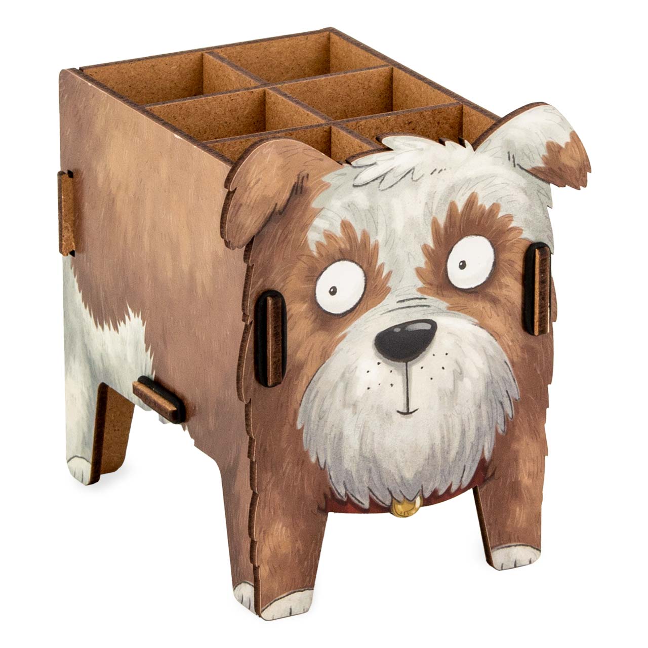 Stiftehalter Hund – Holz Stiftebox  mit Stecksystem