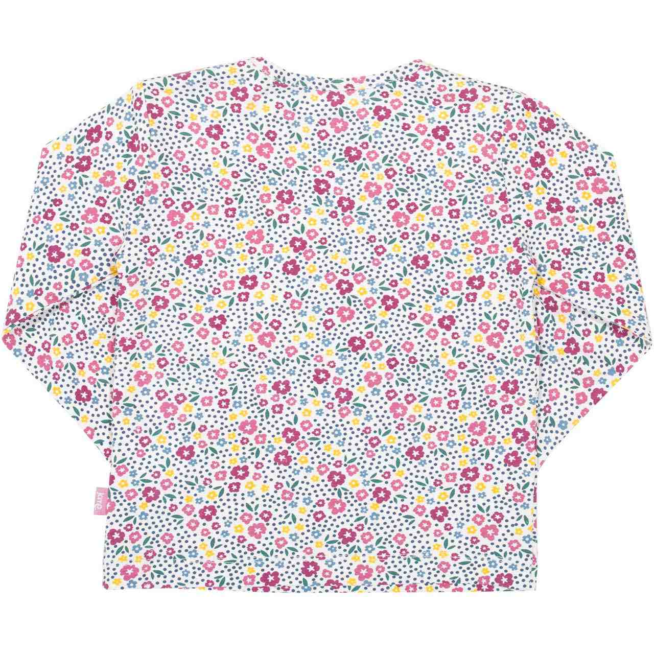 Langarmshirt Blumen-Muster rosa