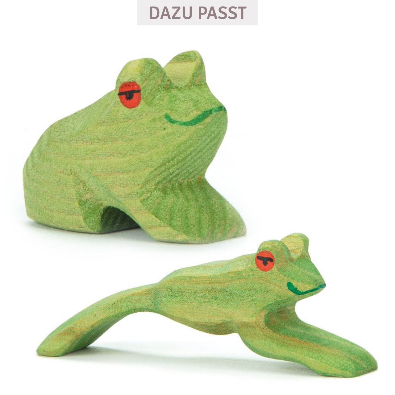 Frosch springend 3 cm hoch