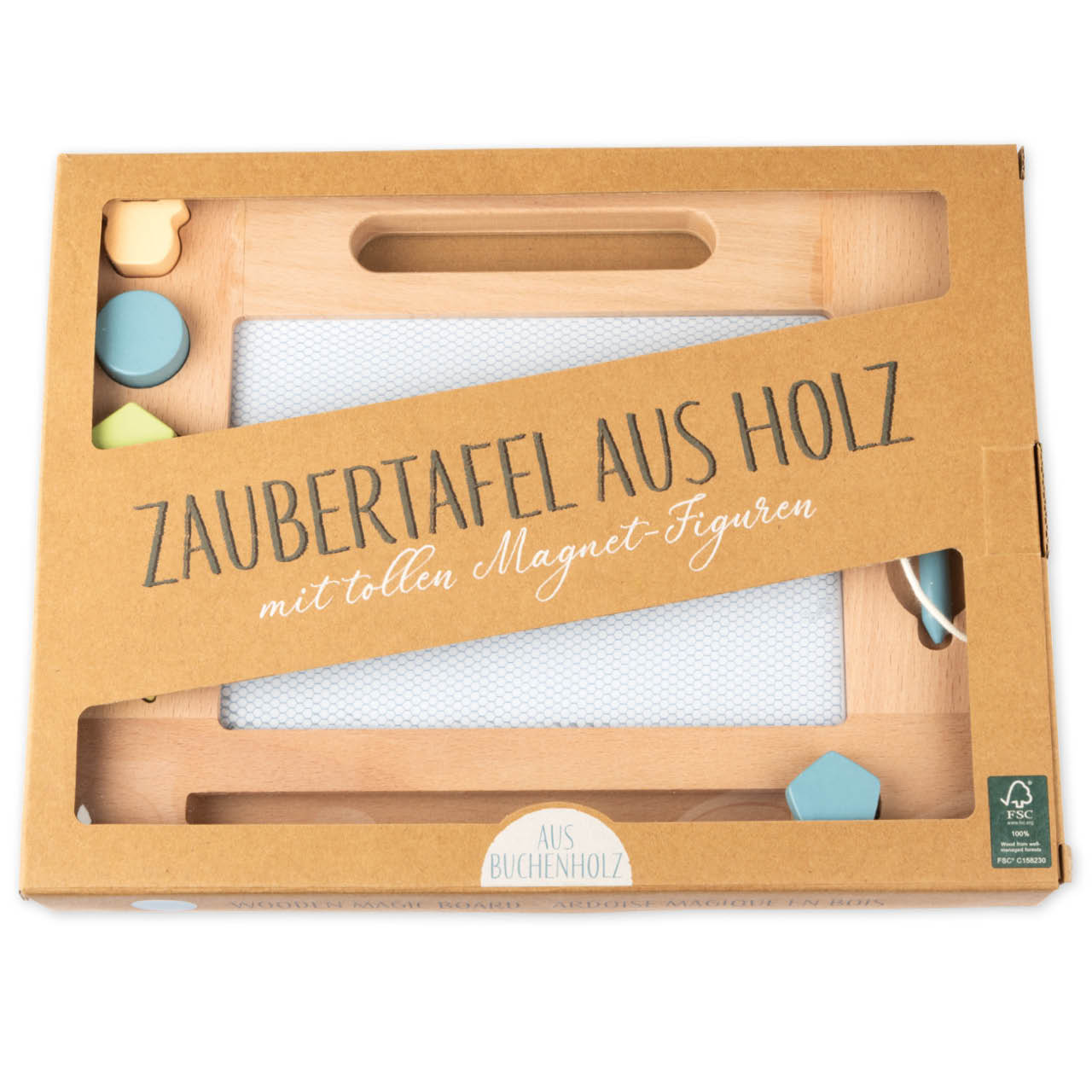 Zaubermaltafel aus Holz für Kinder ab 3 (30 x 23 x 3 cm)