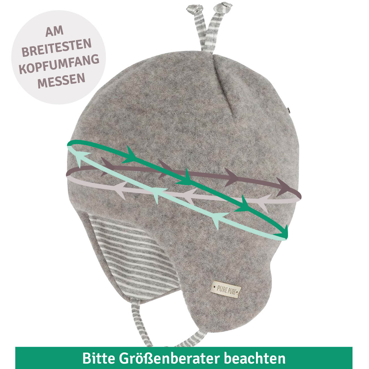 Weiche Feinstrick Beanie Wolle grau