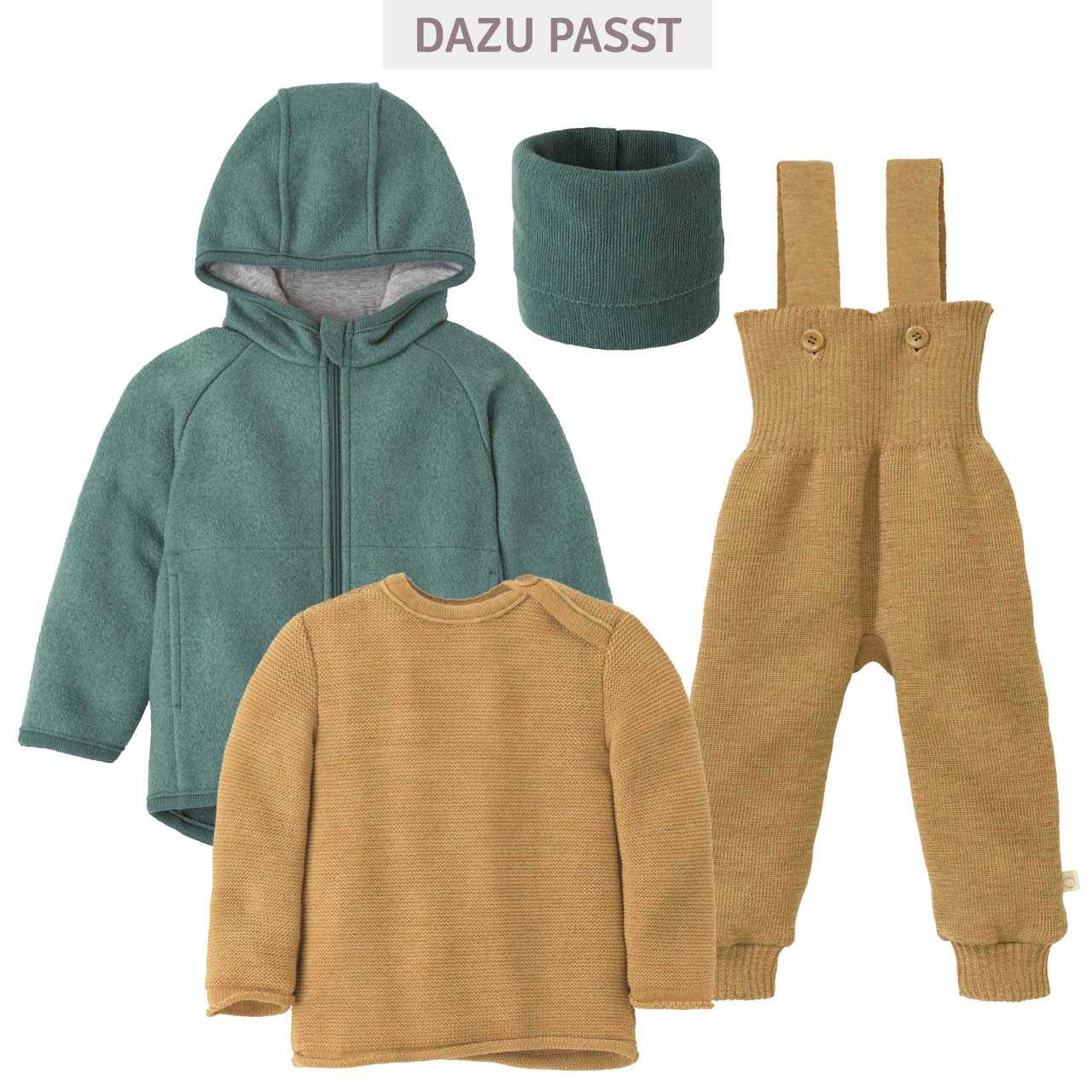 Walkjacke mit Reissverschluss eukalyptus