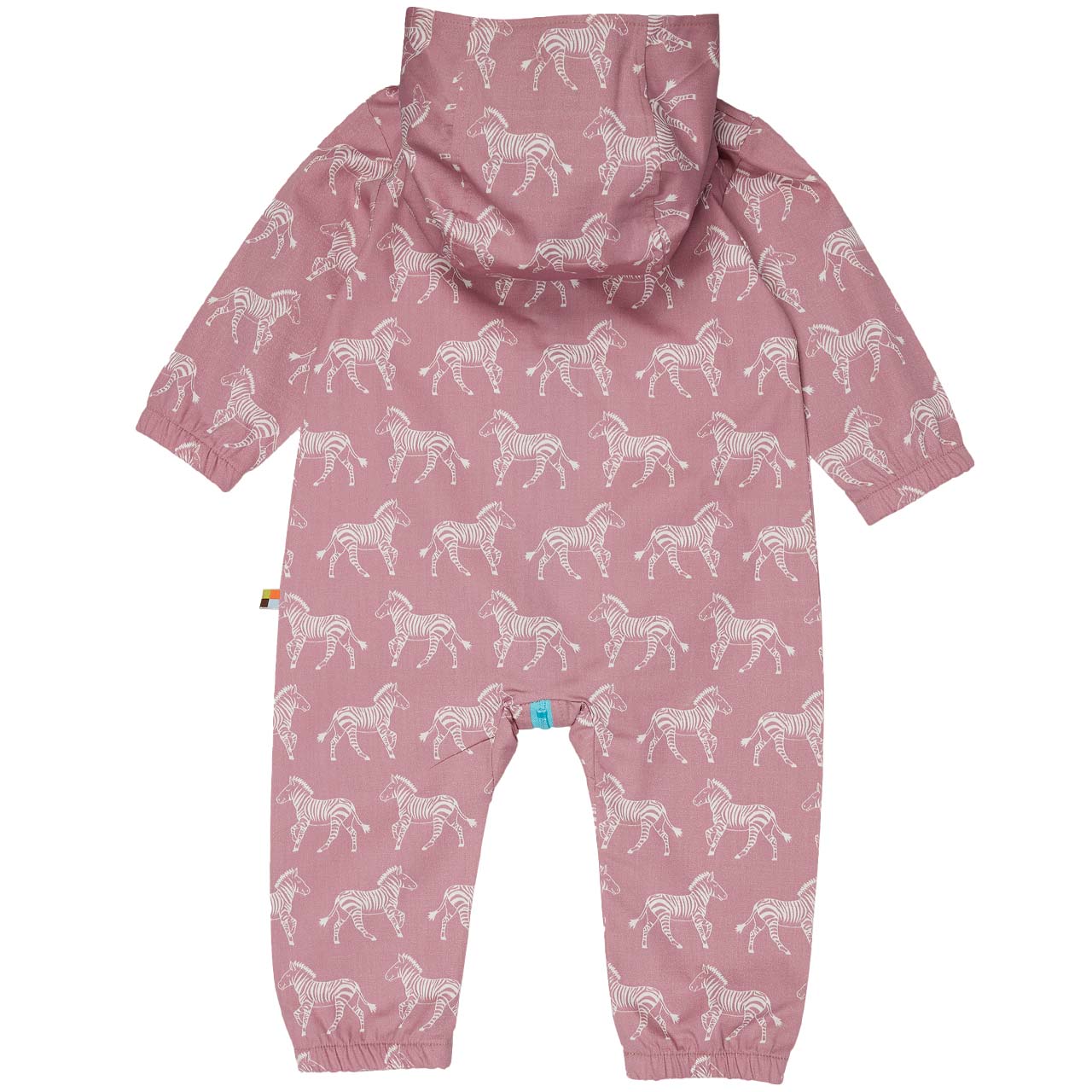 Ungefütterter Outdooroverall Abperleffekt Zebra rosa