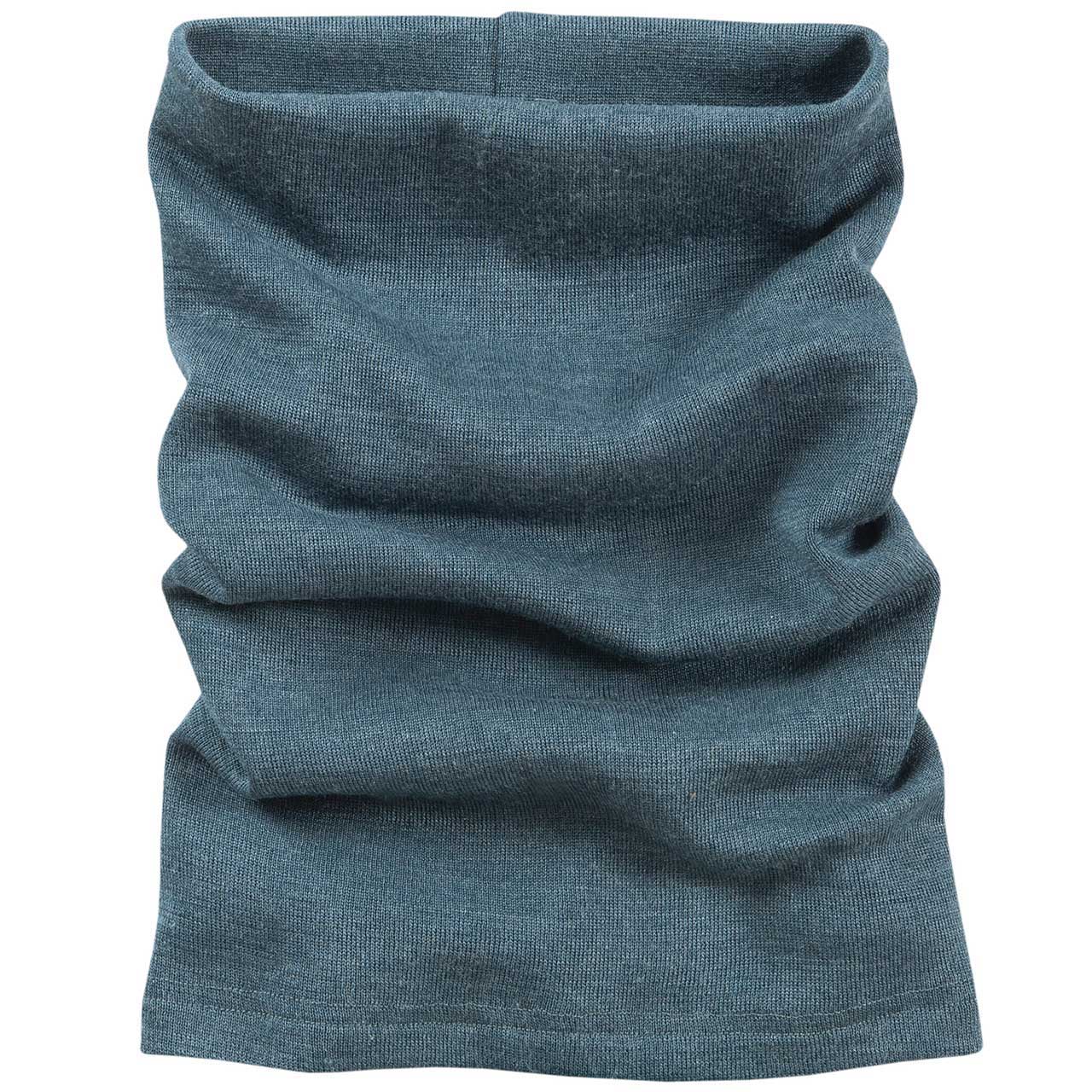 Damen Wolle Seide Schlauchschal rauchblau Damen Wolle Seide Schlauchschal rauchblau