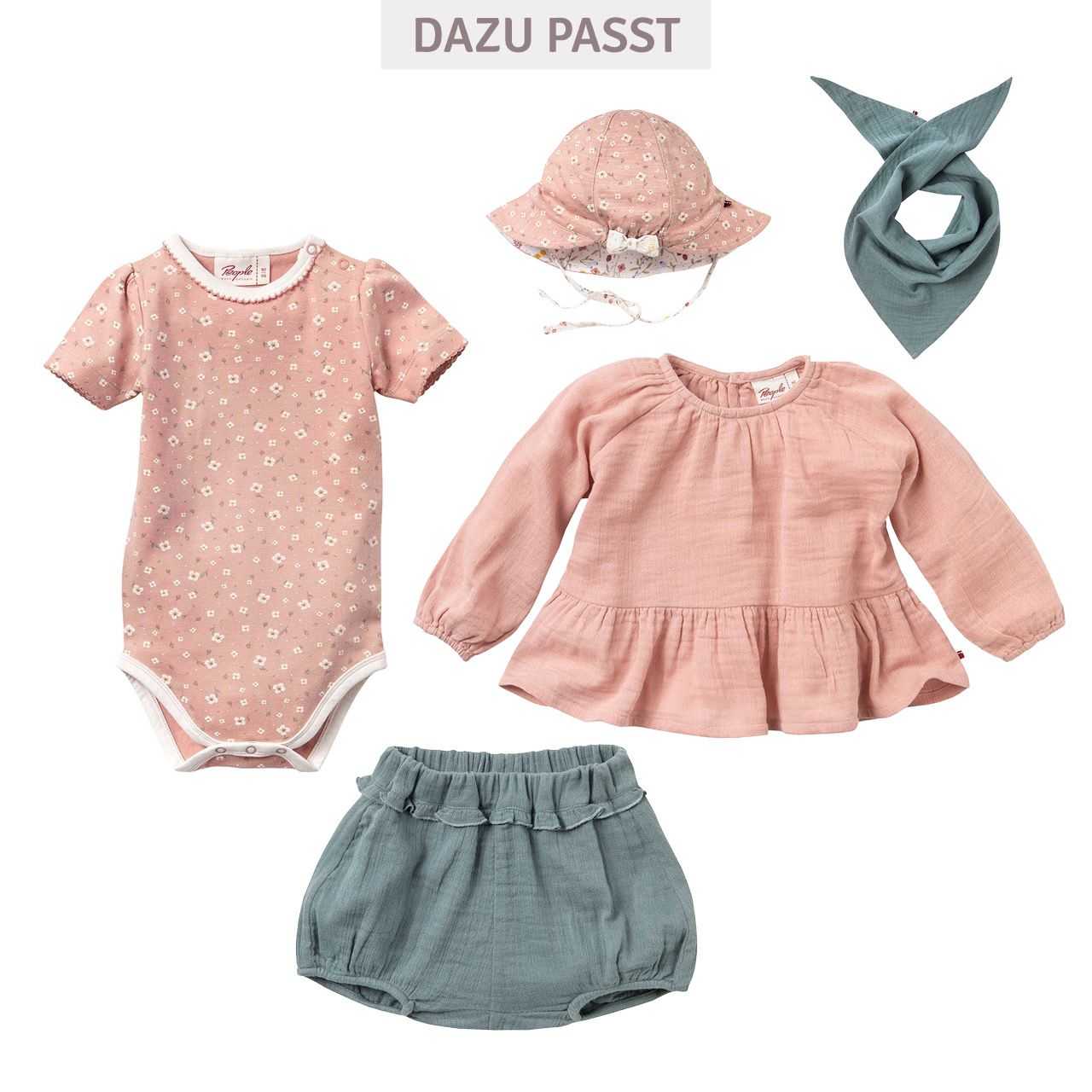 Großes Dreiecktuch Musselin rauchblau
