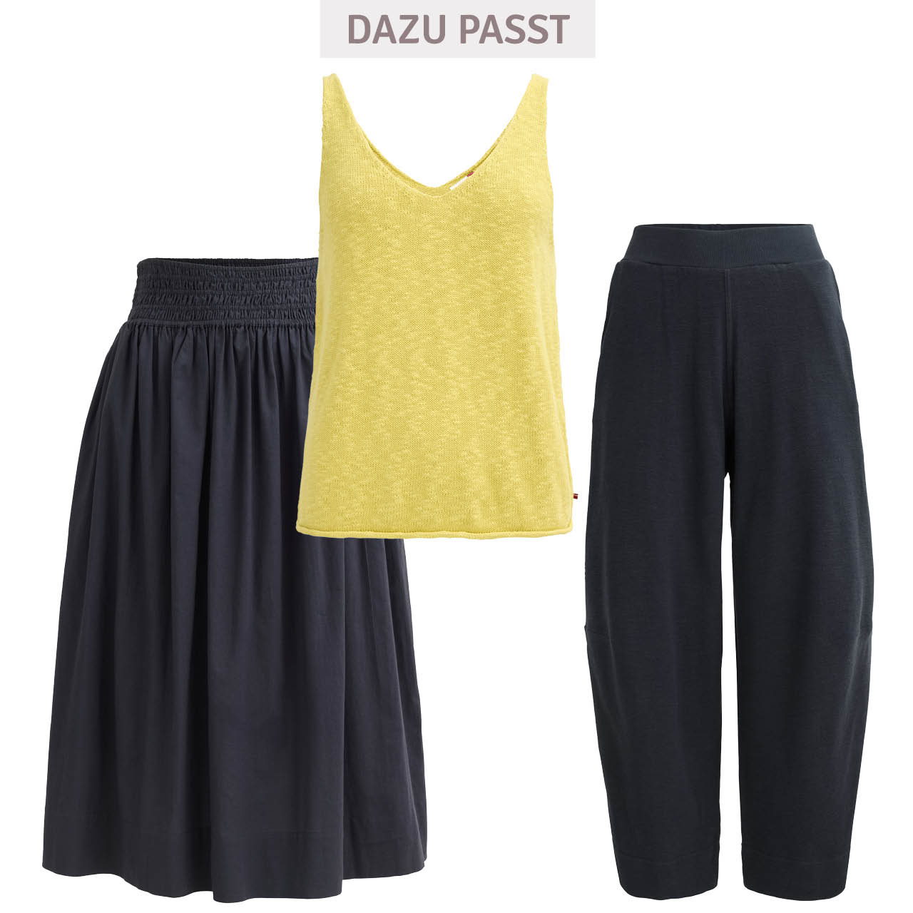 Leichtes Damen Strick-Top zitronengras