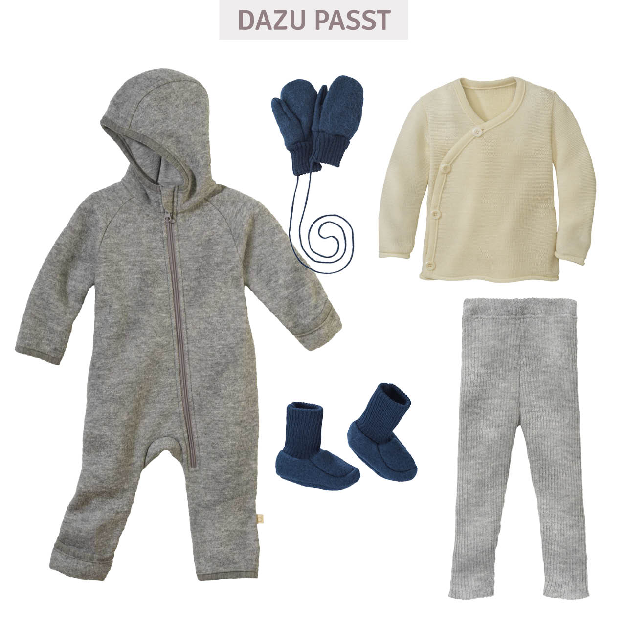 Warme Walk Babyschuhe indigo