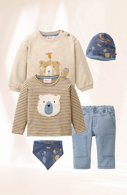 Weiches Sweatshirt Bär sand