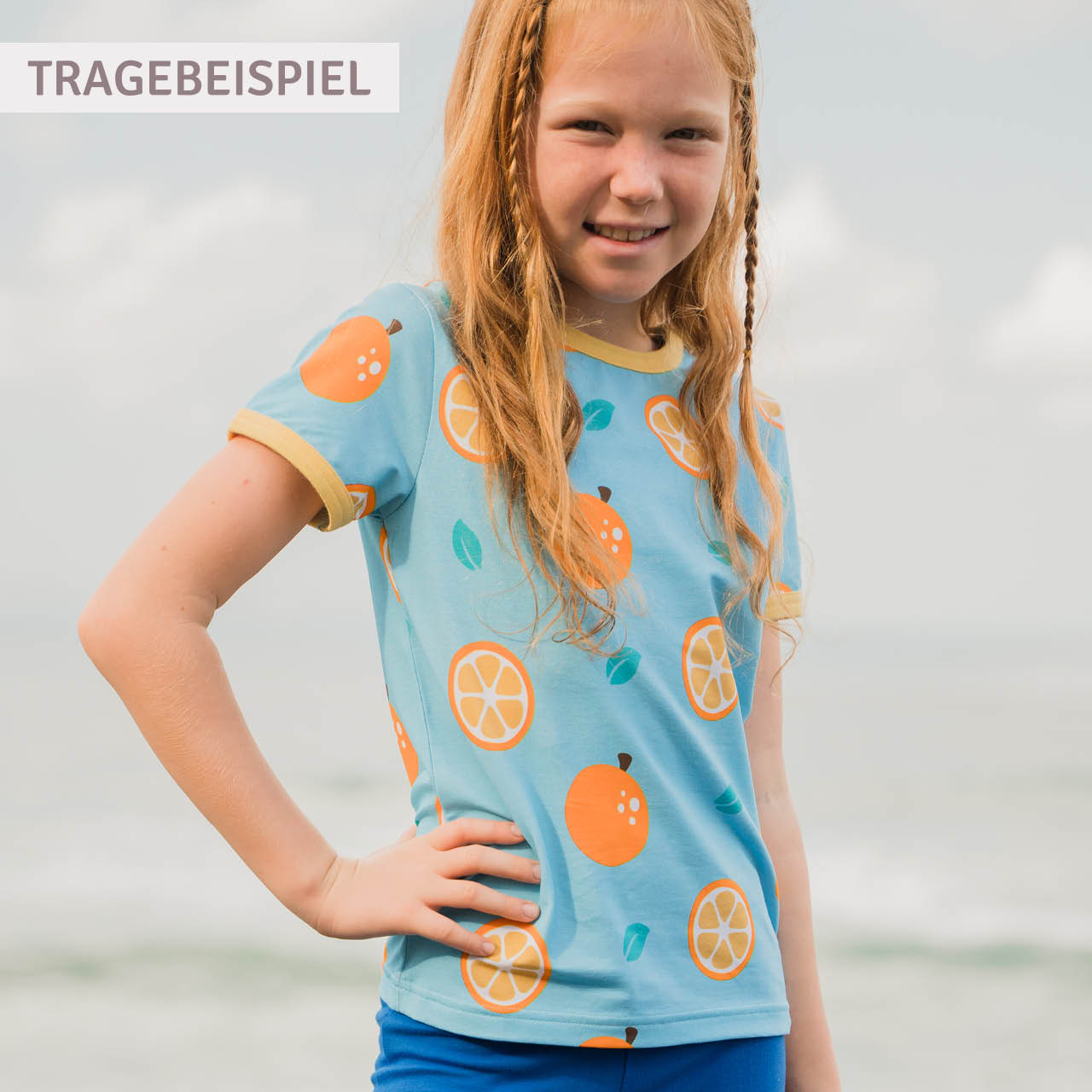 Shirt kurzarm Himbeeren rosa