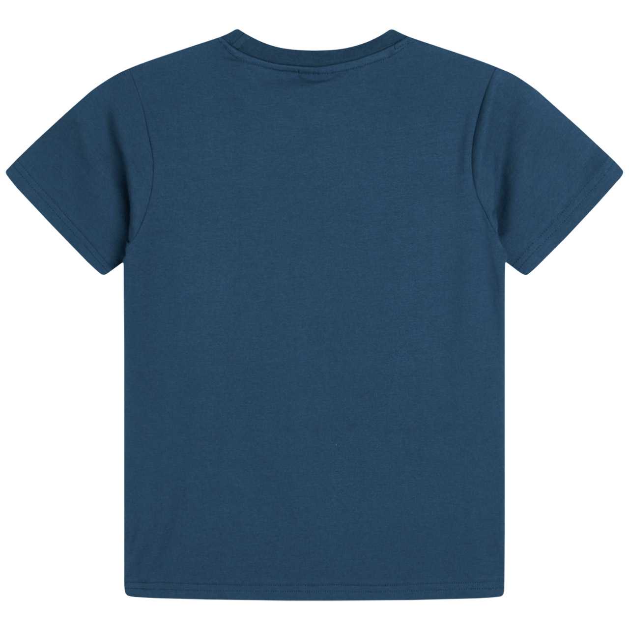 Stretch T-Shirt Druck Palmen dunkelblau