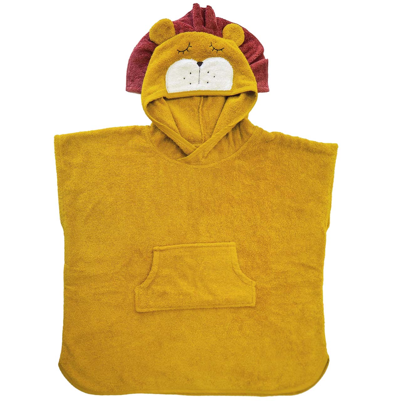 Kinder Badeponcho mit Kapuze Löwe 1-6 J