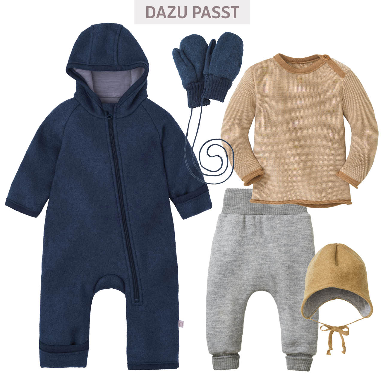 Walk-Handschuhe Kinder indigo
