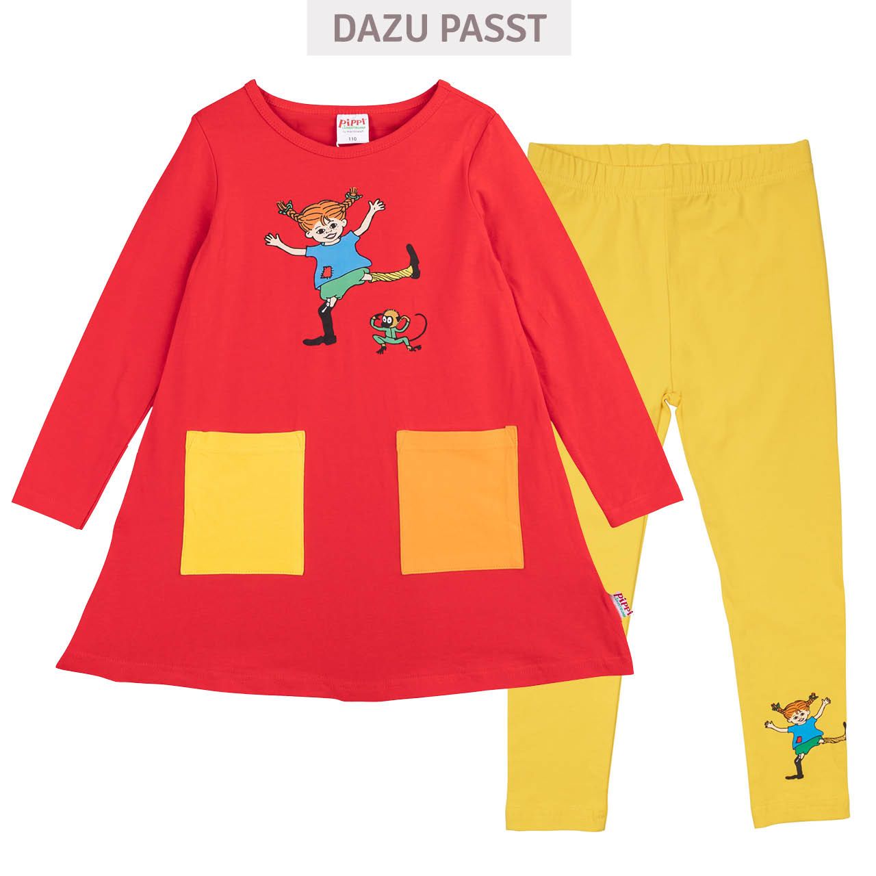 Leggings Pippi Langstrumpf gelb