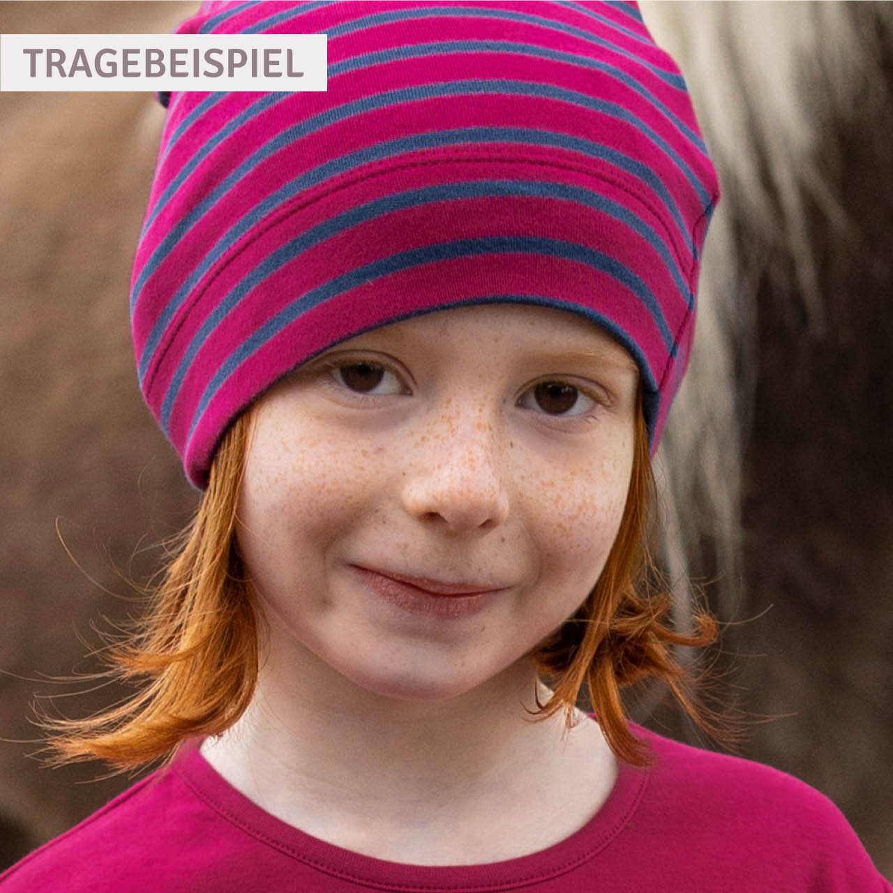 Beanie Blätter Herbstfarben