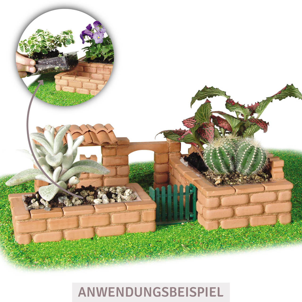 Miniatur Garten Anleitung & Material - 145 Teile