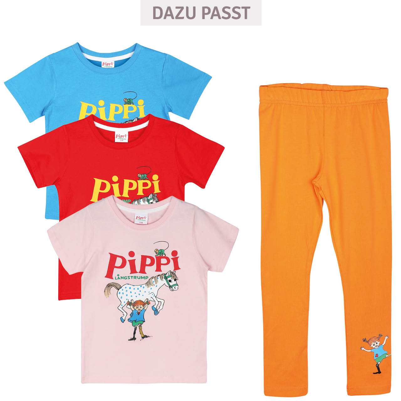 Leggings Pippi Langstrumpf orange