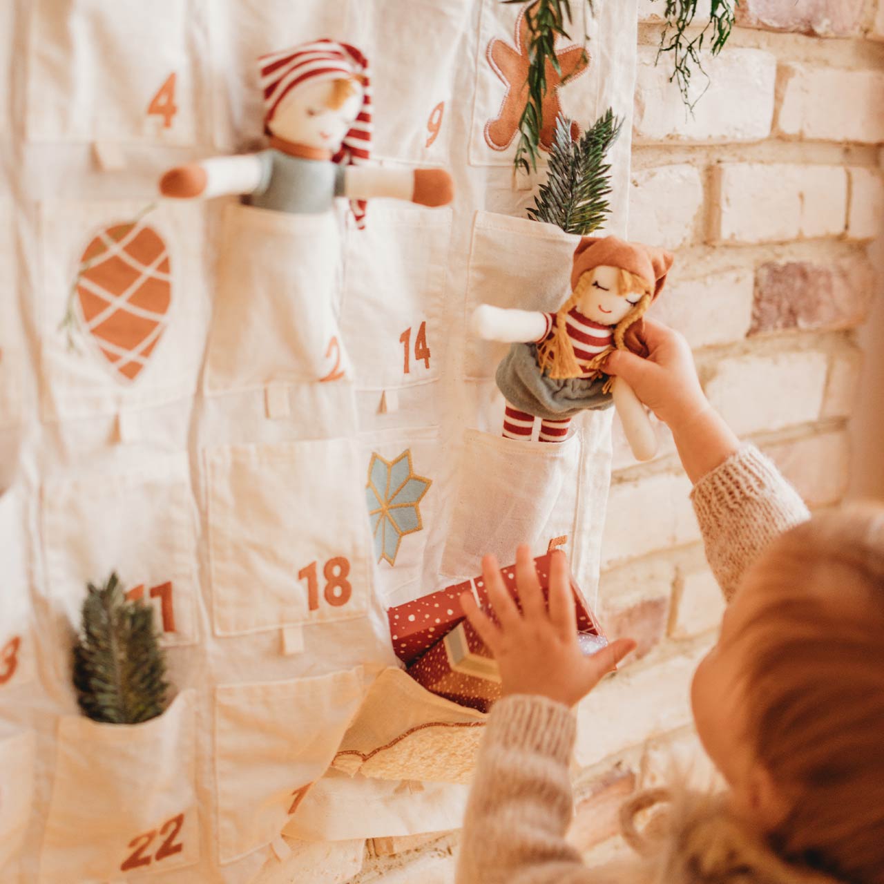 Adventskalender zum Selbst befüllen Eisbär 70 x 52