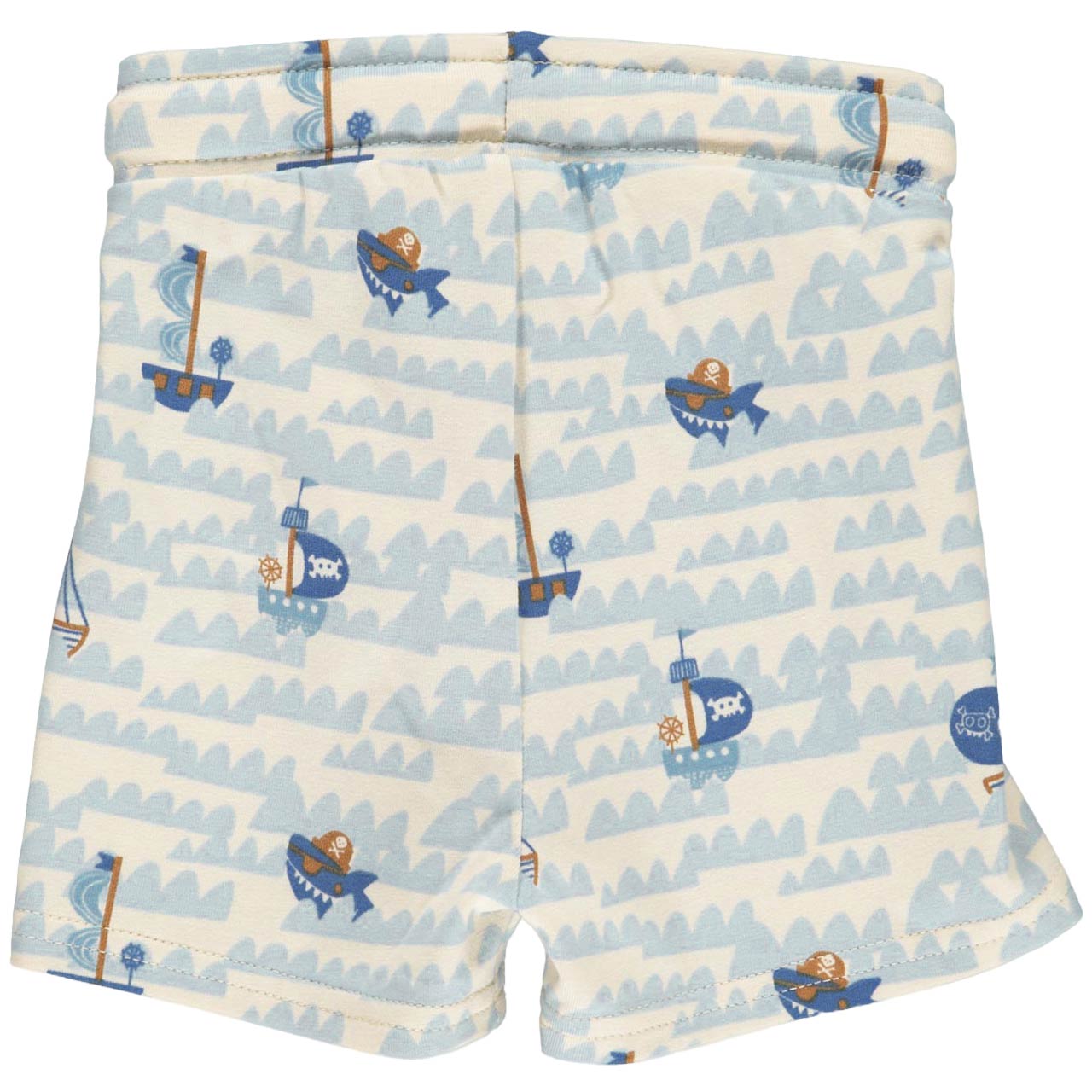 Lockere Shorts Piratenschiff creme-hellblau