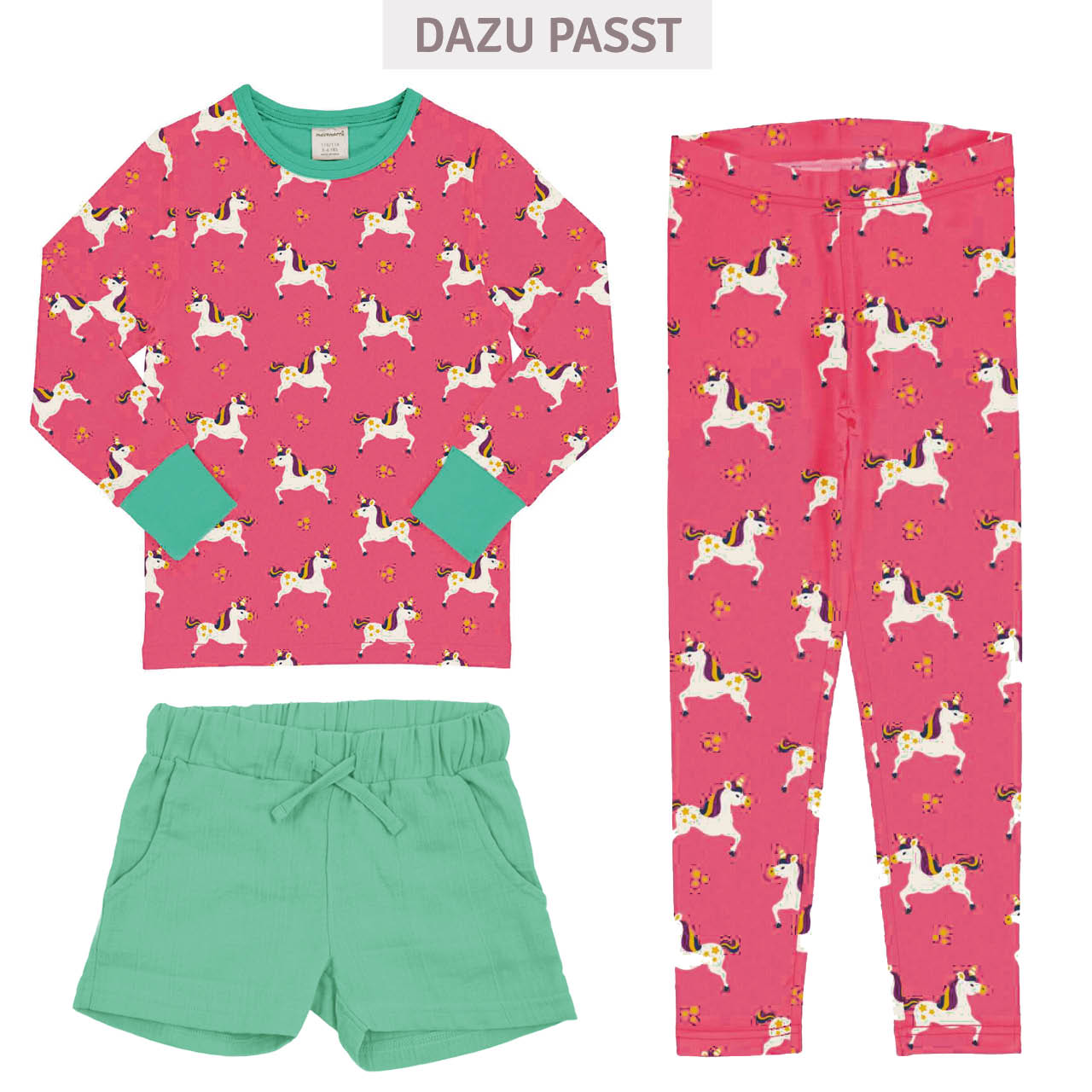 Weiches Langarmshirt Einhorn rosa