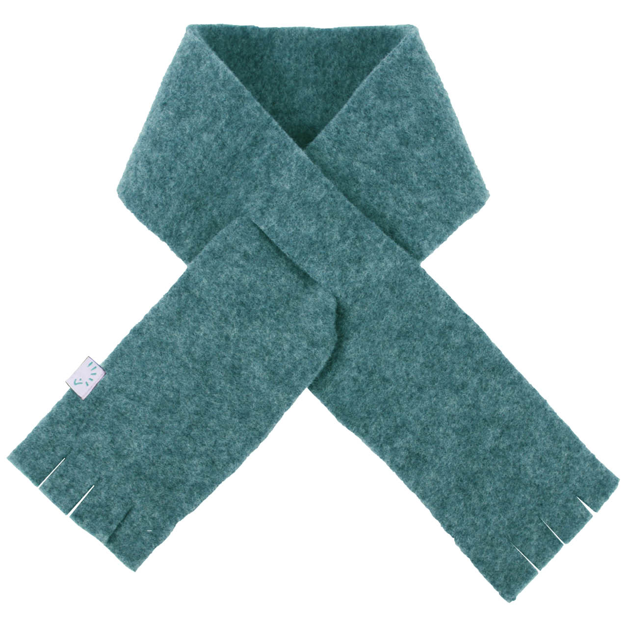 Warmer Wollfleece Steckschal petrol 80cm