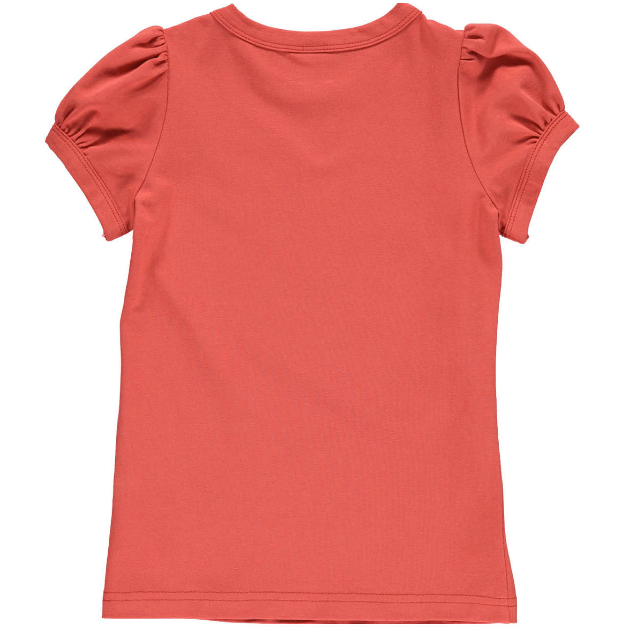 Elastisches T-Shirt Puffärmelchen koralle