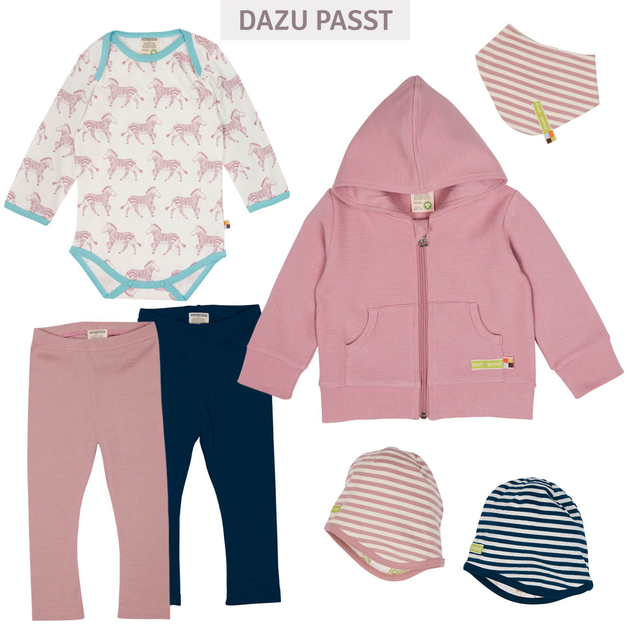 Kapuzen Sweatjacke strukturiert rosa