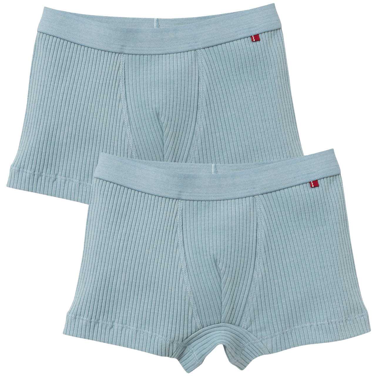 Boxershorts Doppelpack Rippstrick petrol