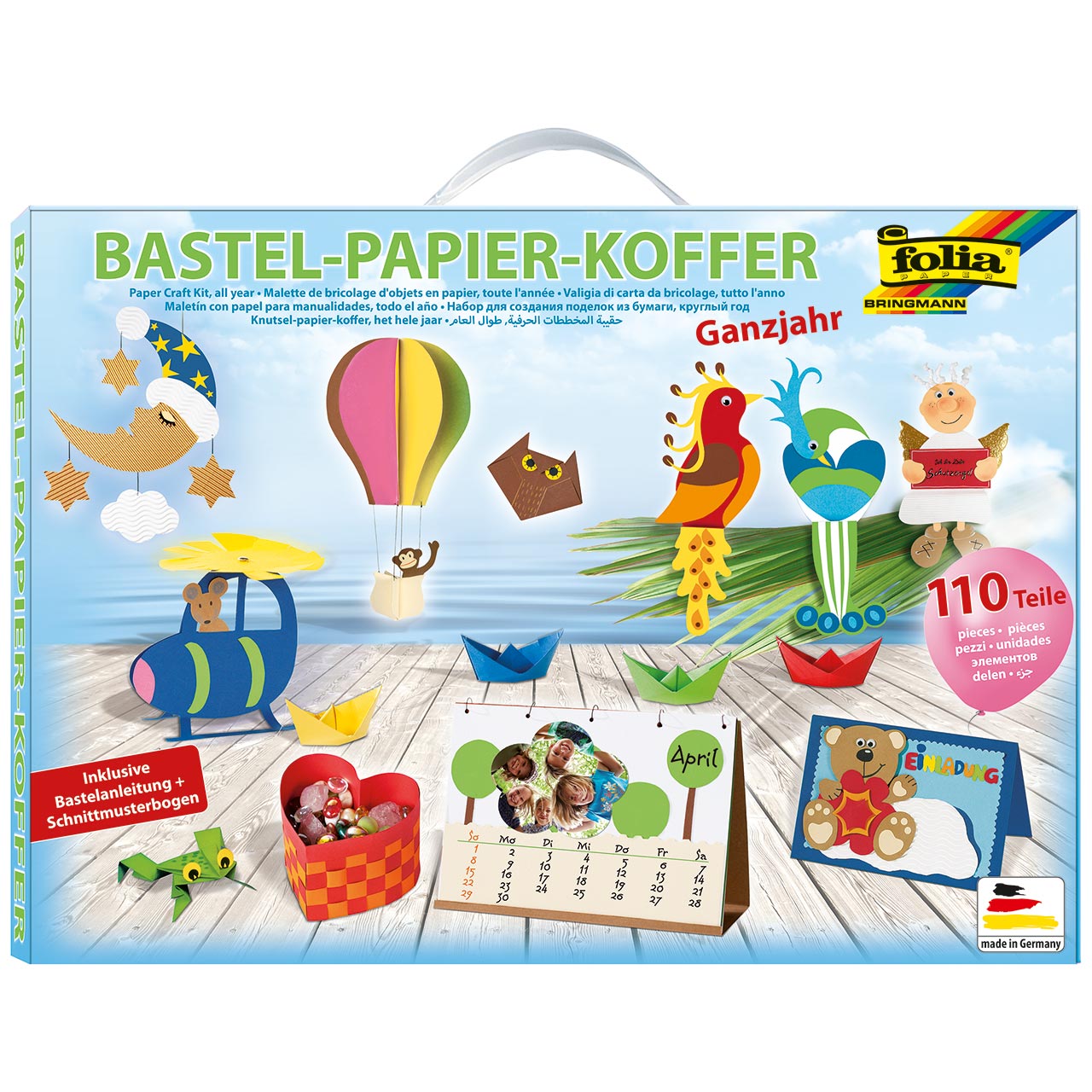 Bastelkoffer Papier universal - 110 Teile