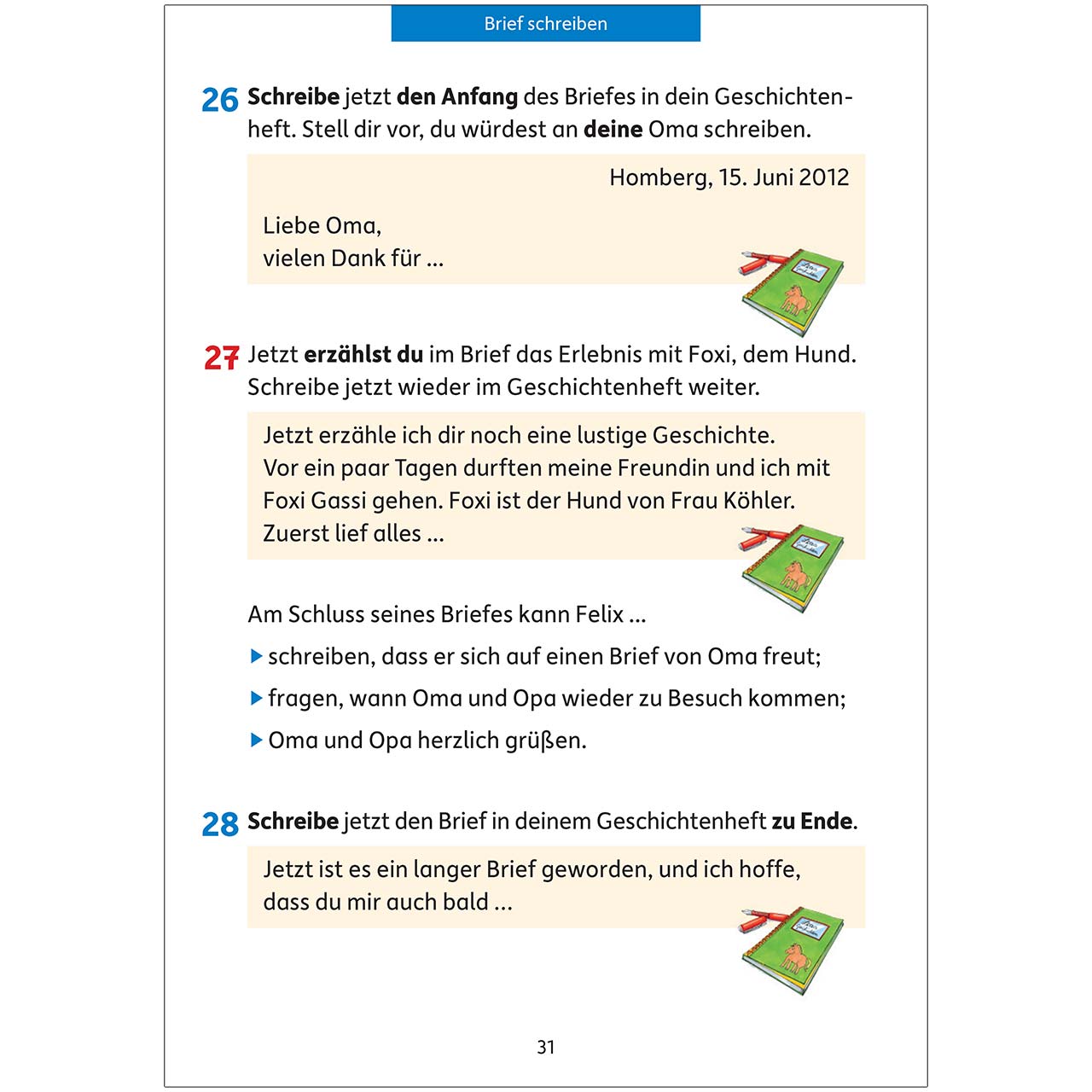 Deutsch Übungsheft Aufsatz schreiben – 3. Klasse