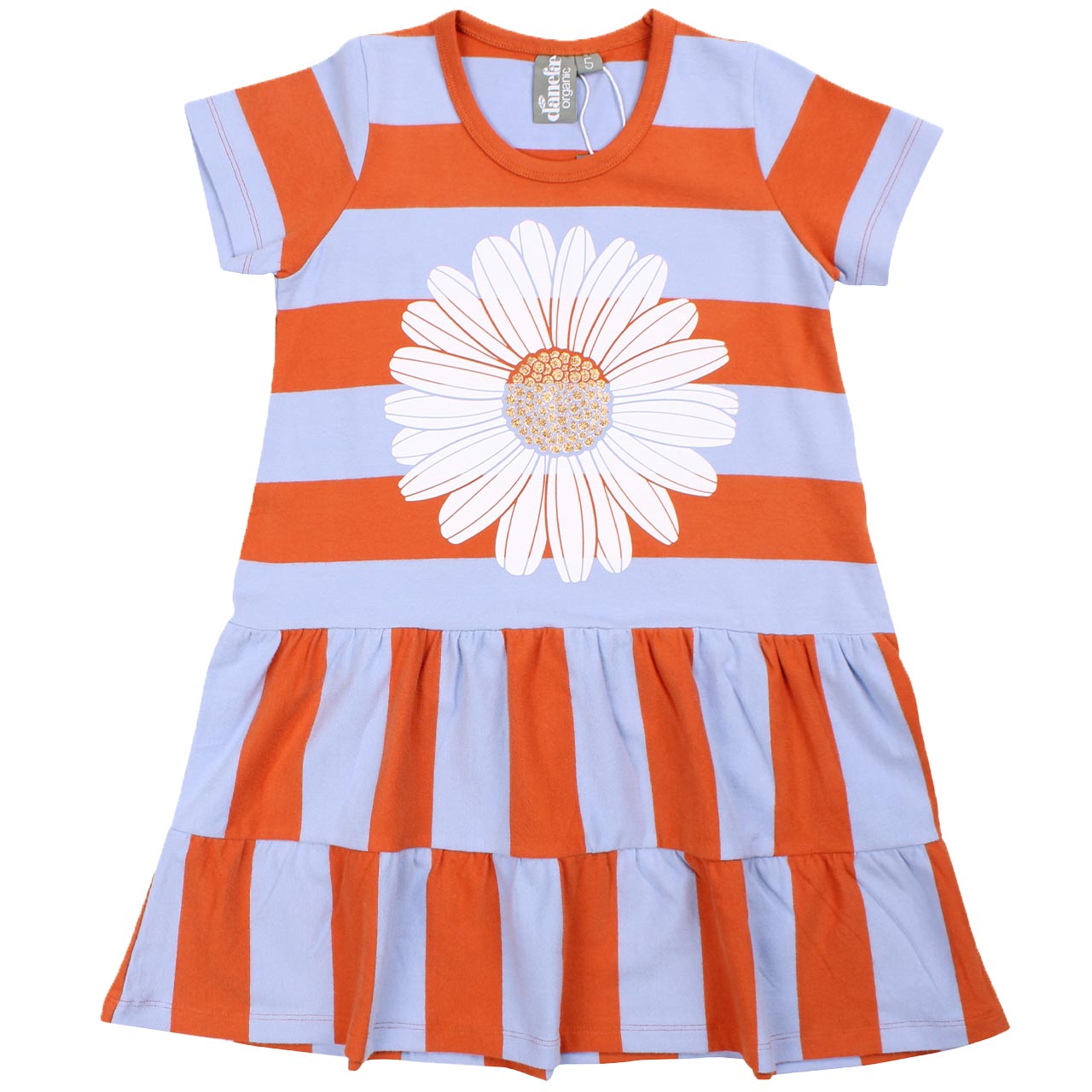 Kurzarm Kleid Streifen Prinzessin