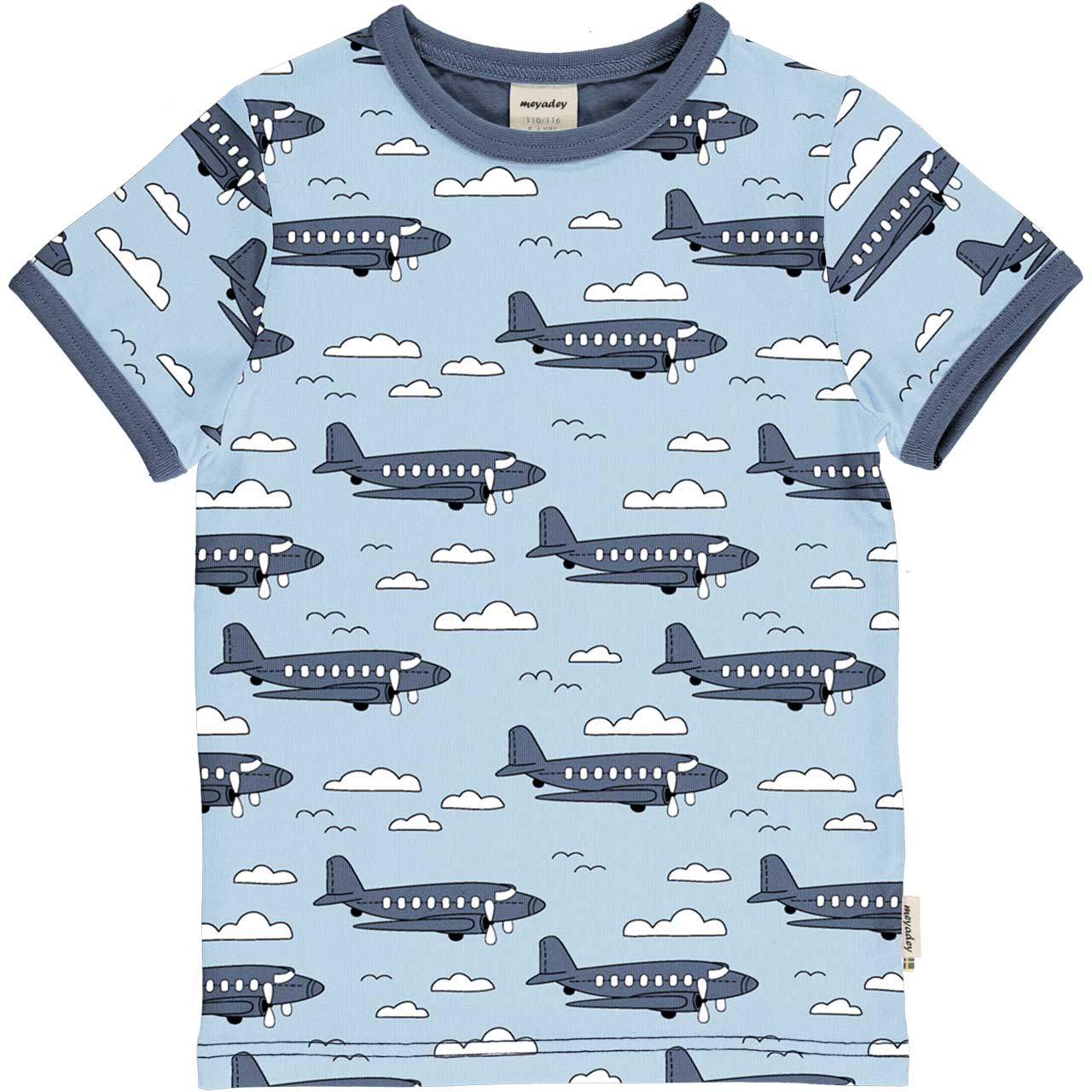 Kurzarmshirt Flugzeuge hellblau