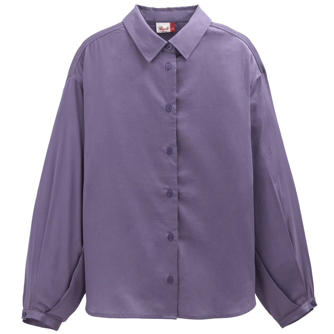 Edle Damen Satinbluse violett