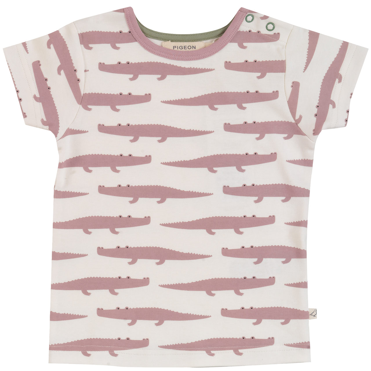 Kurzarm Shirt Krokodile rosa