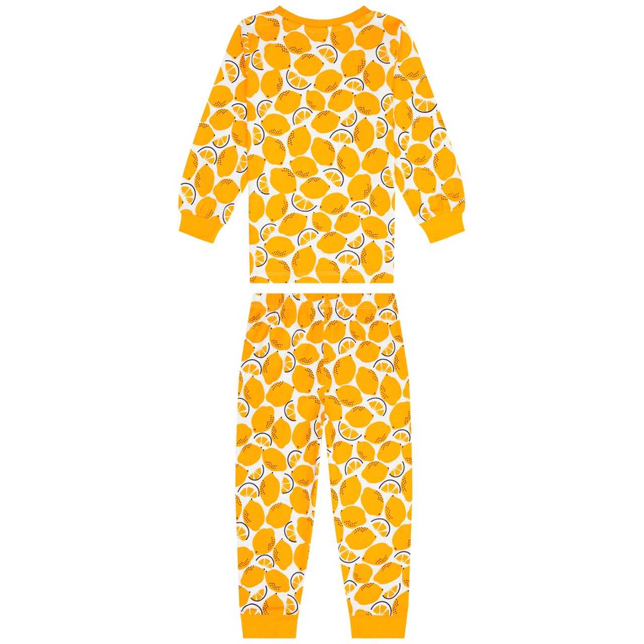Schlafanzug mit Arm- und Fussbündchen - Zitronen