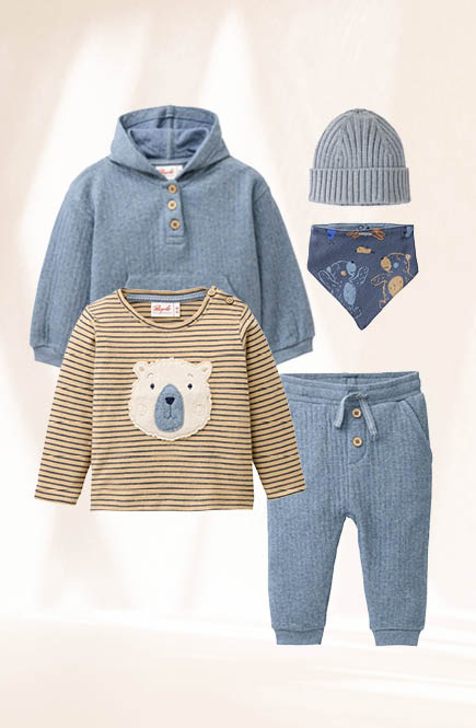 Softer kuscheliger Hoodie rauchblau