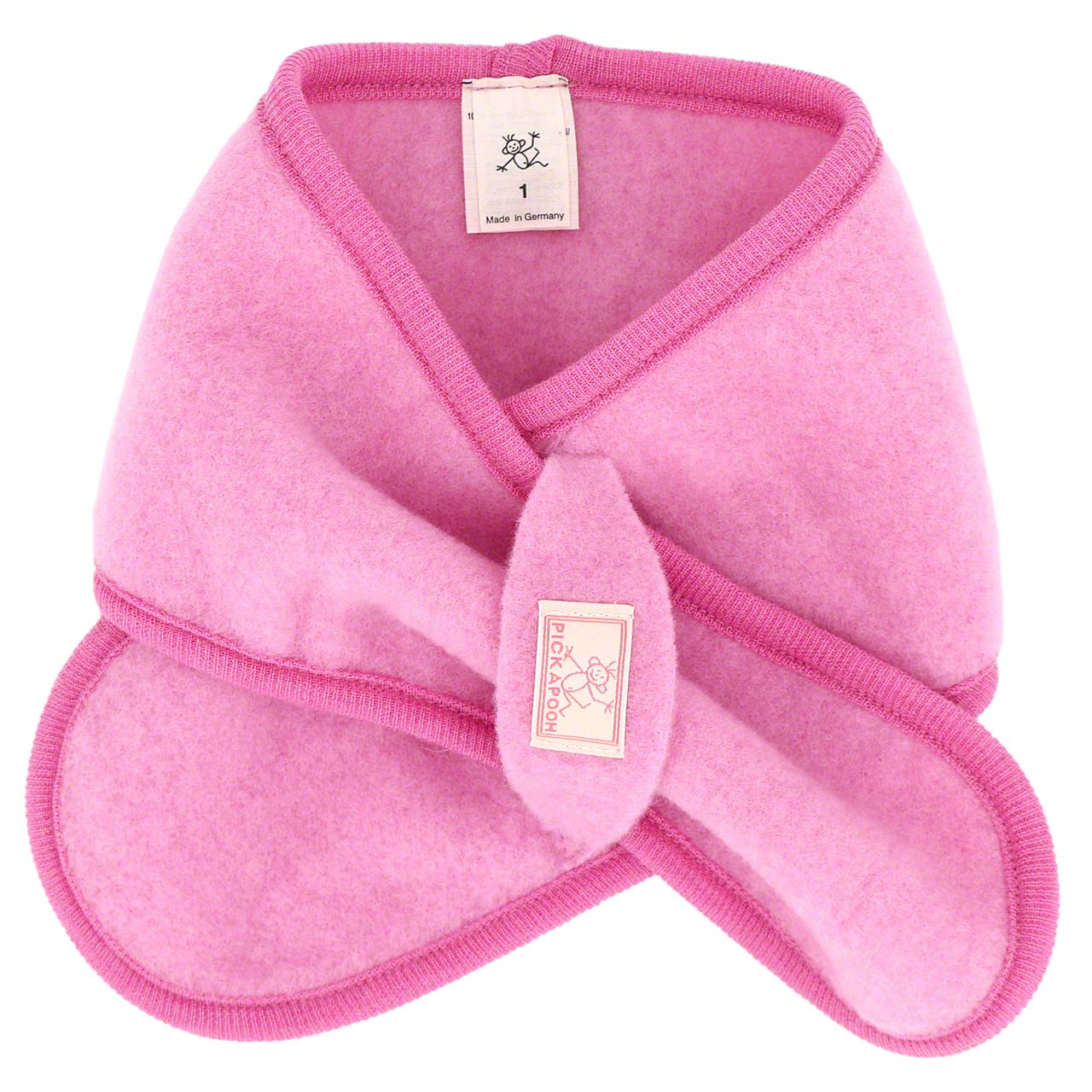 Steck Schal 1 - 6 Jahre Woll Fleece rosa