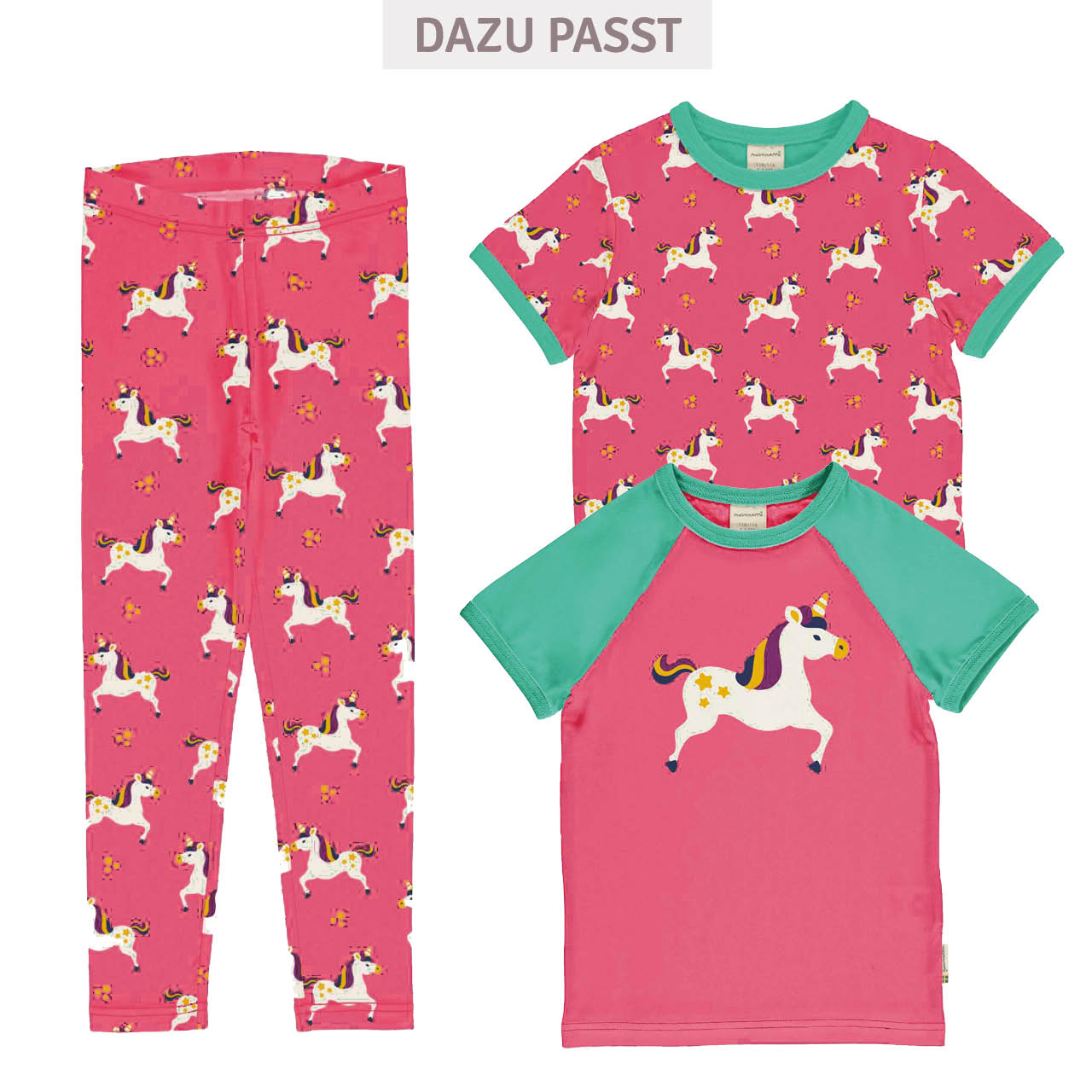 Jersey Leggings Einhorn rosa