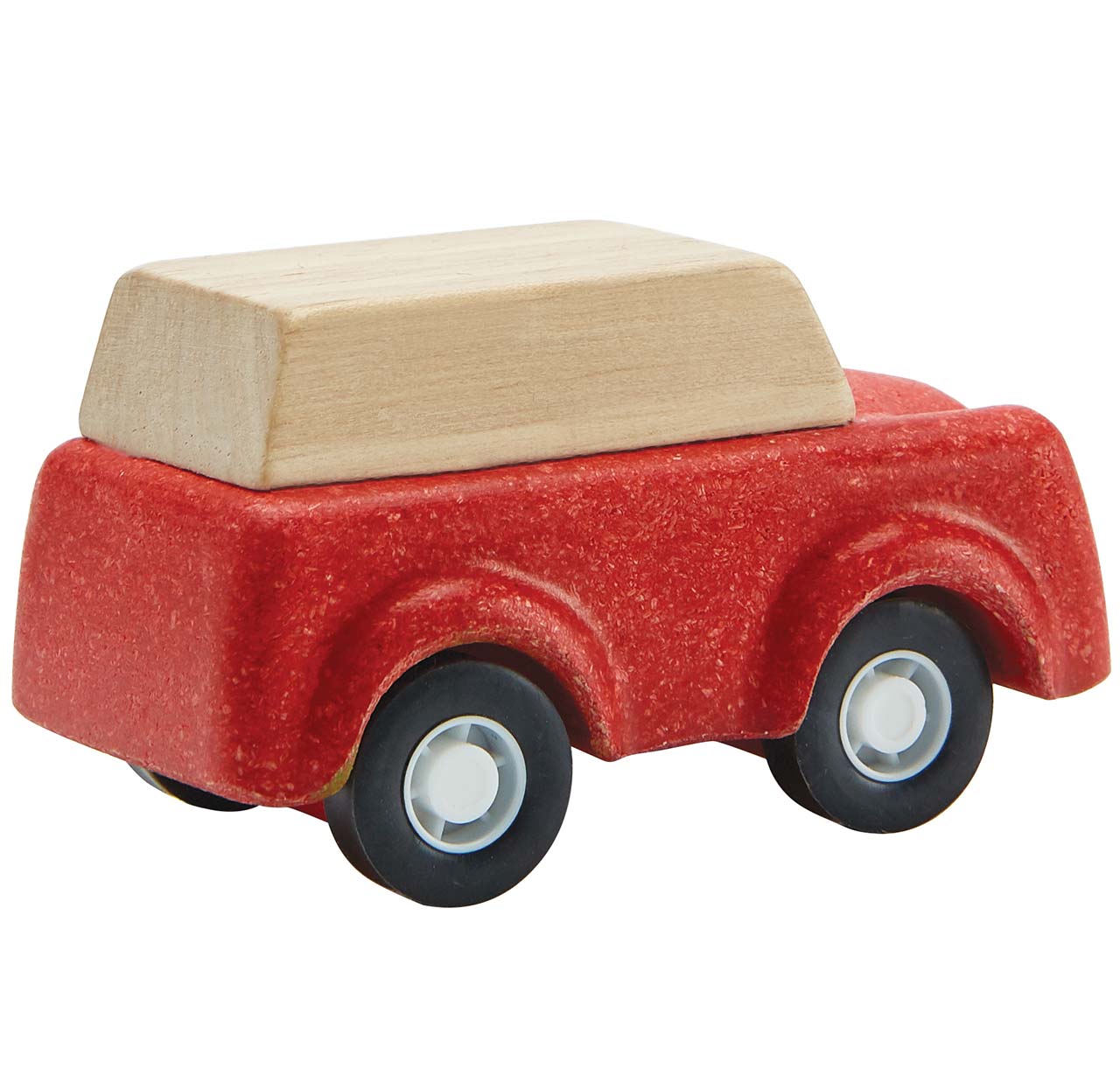Spielzeug Auto aus Holz ab 3 Jahren rot - 6 cm