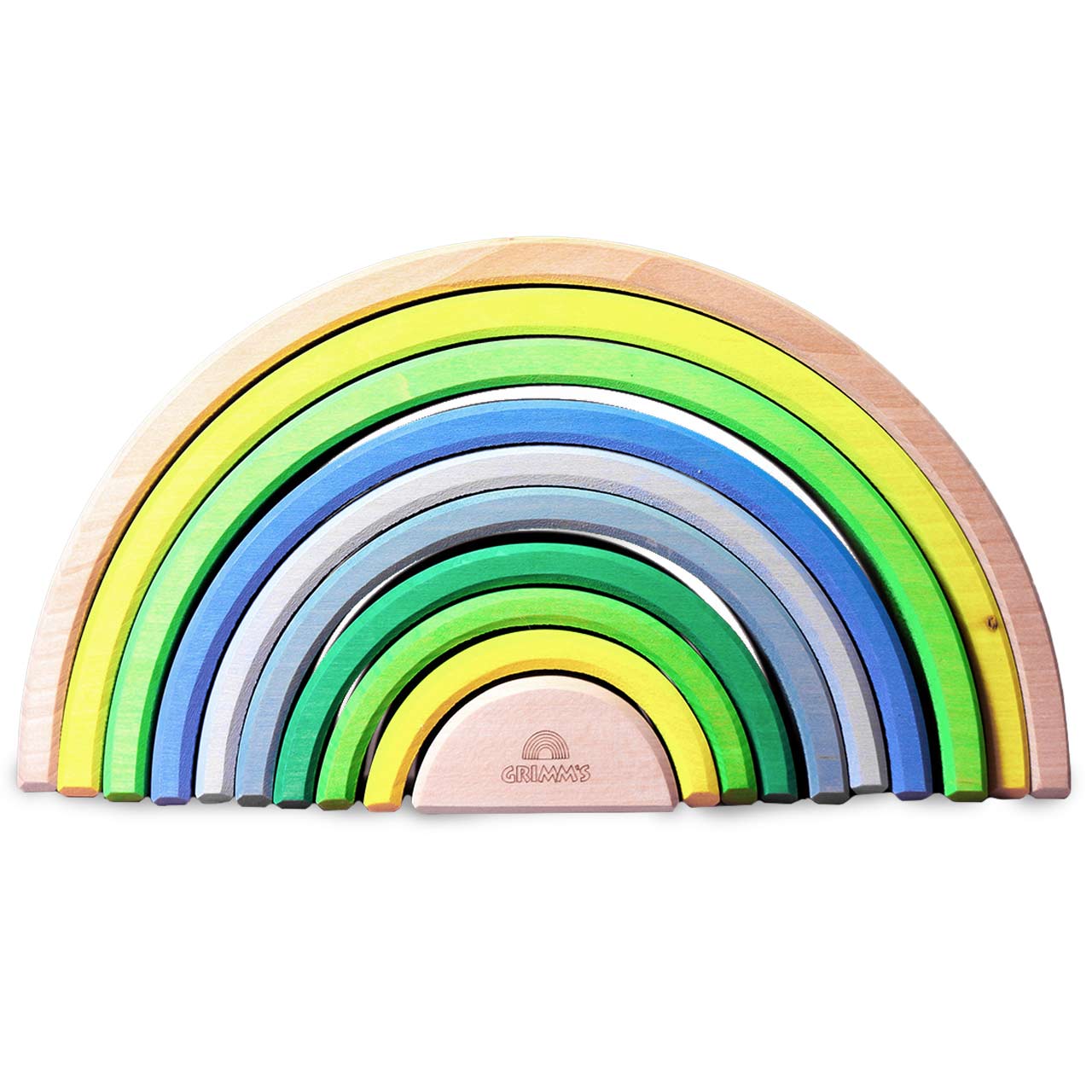 Neongrün Regenbogen Grimms 10 teilig - 27,4 cm